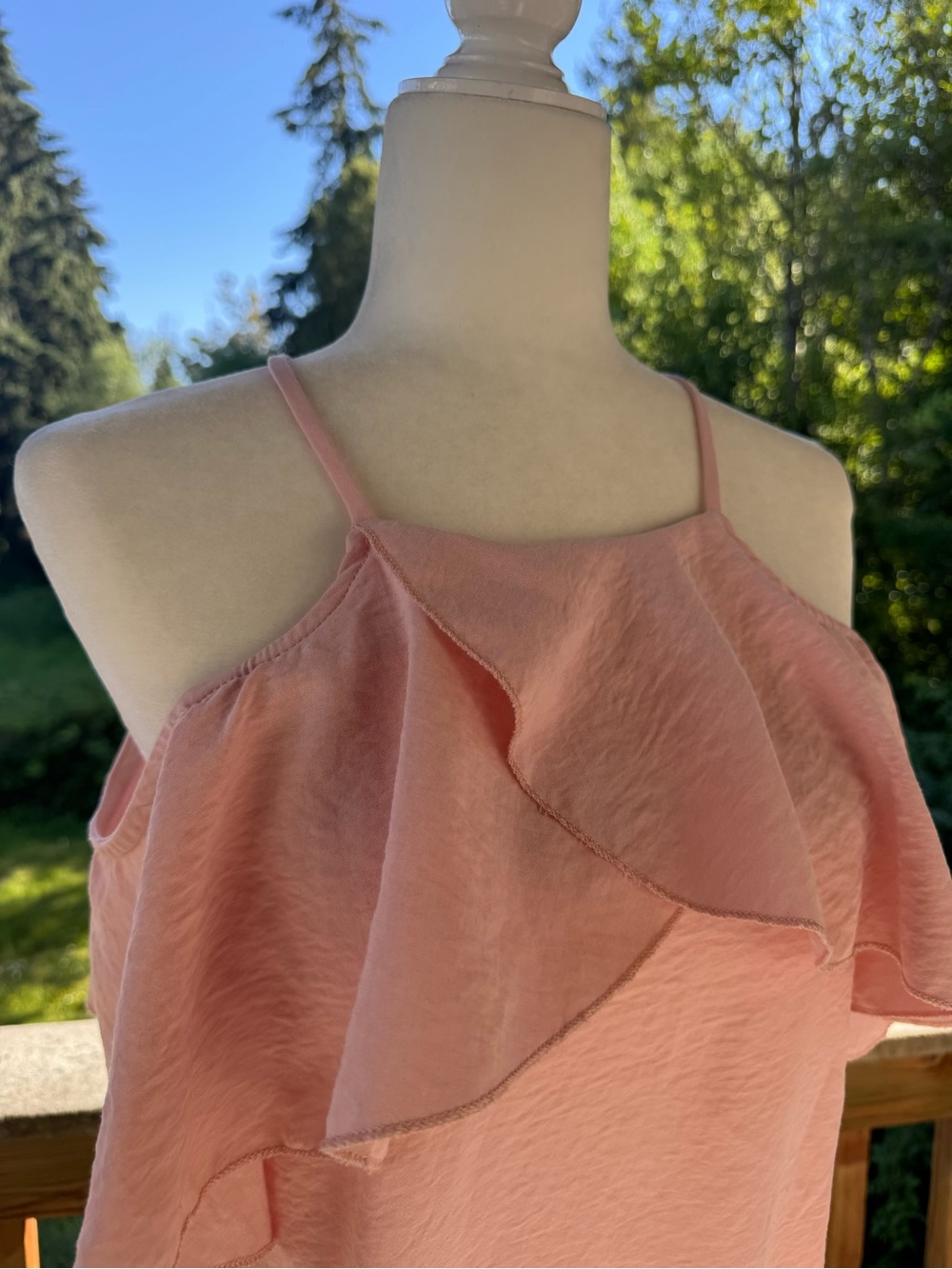 Hailey & Co Cold Shoulder Ruffle Blouse - Picture 2 of 3